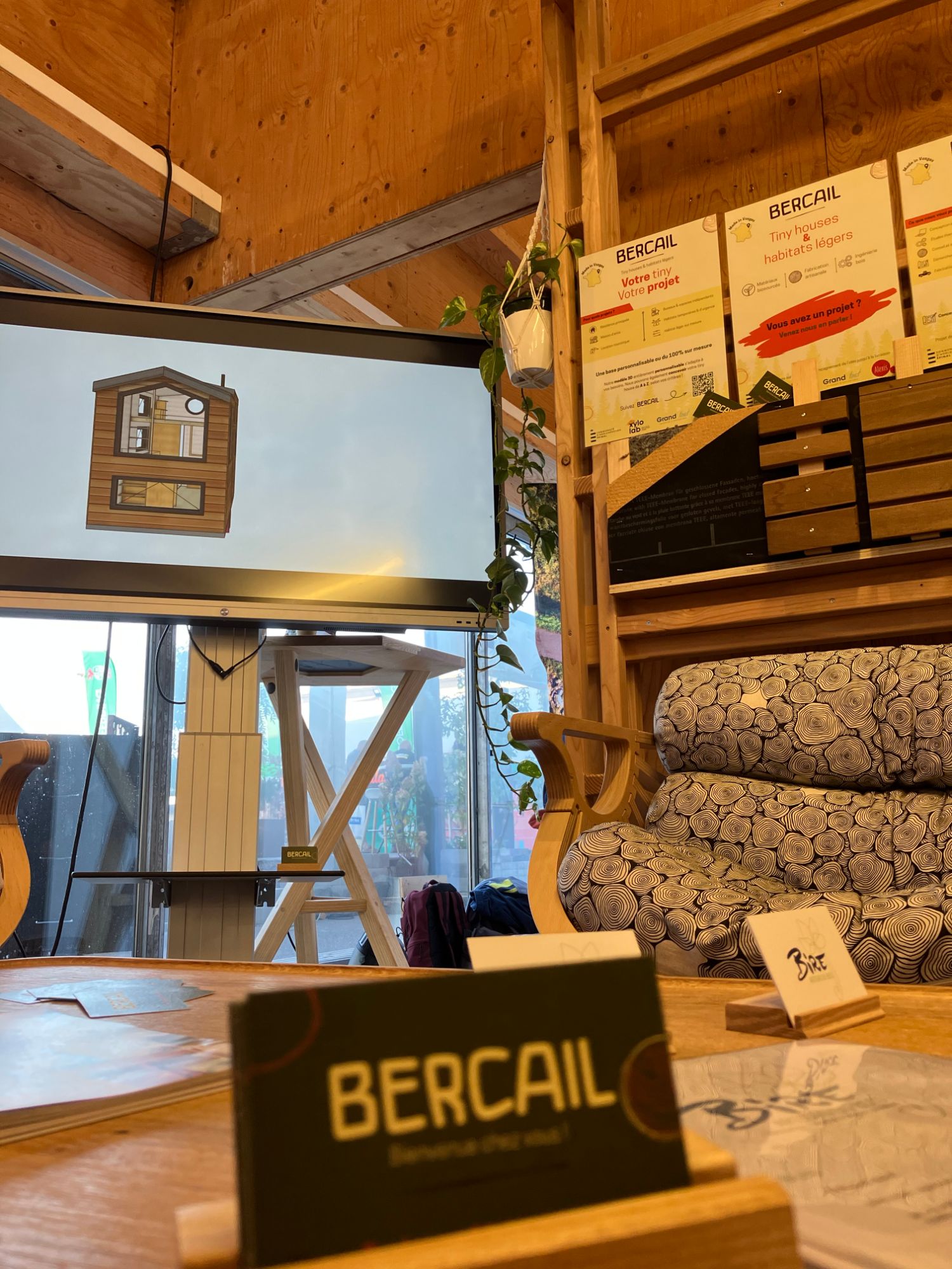 Façade 3D d'une tiny house Atelier Bercail